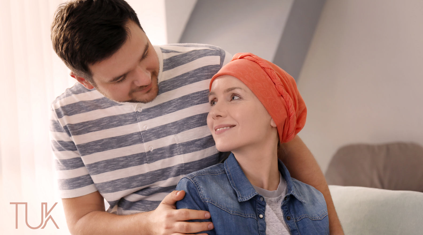 Headscarf for chemo - man and woman wearing headscarf