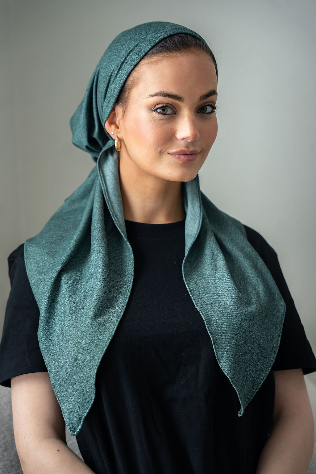 Refresh your look with the Sage Indigo Ease Denim Head Scarf. 