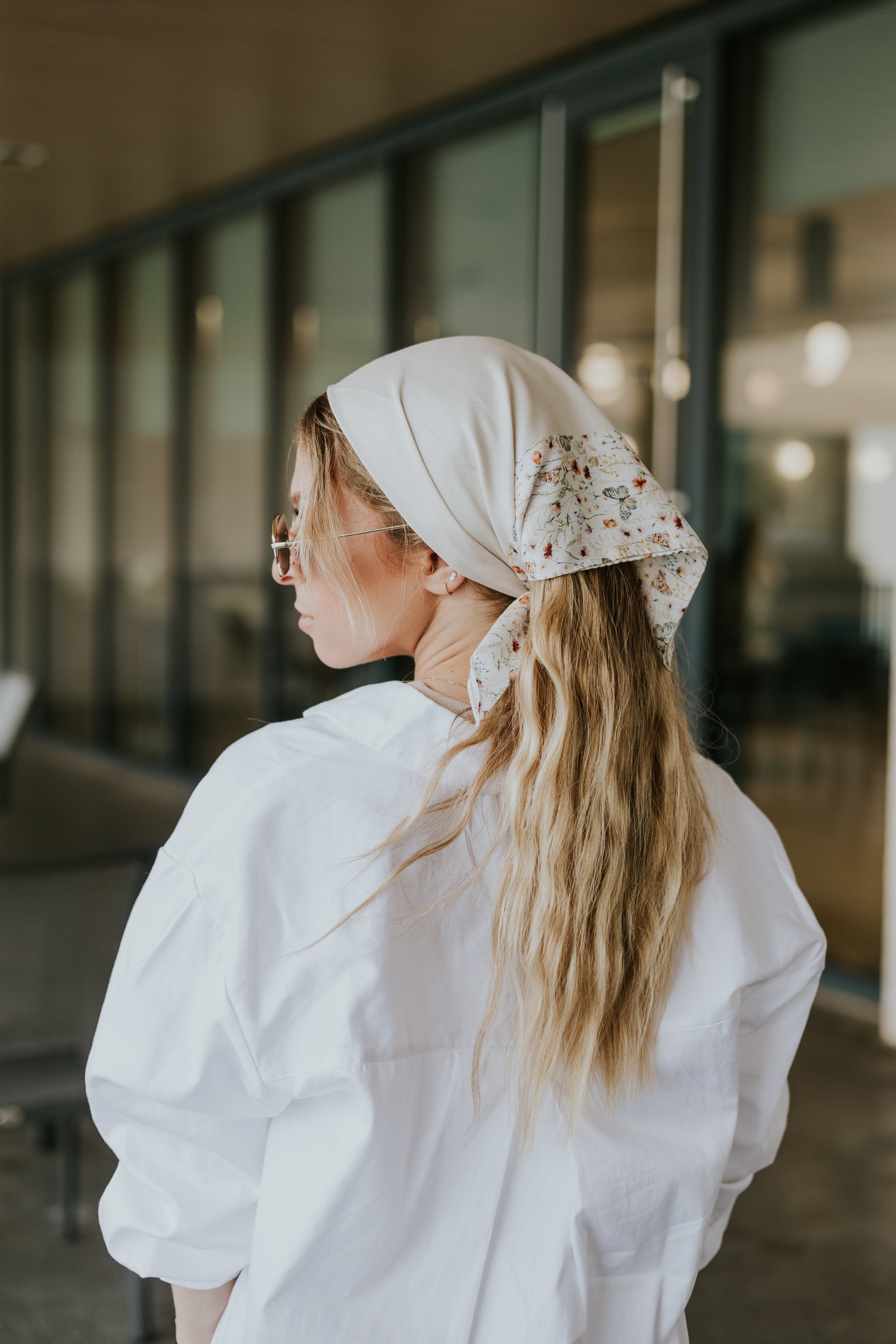 Butterfly Garden Border Head Scarf