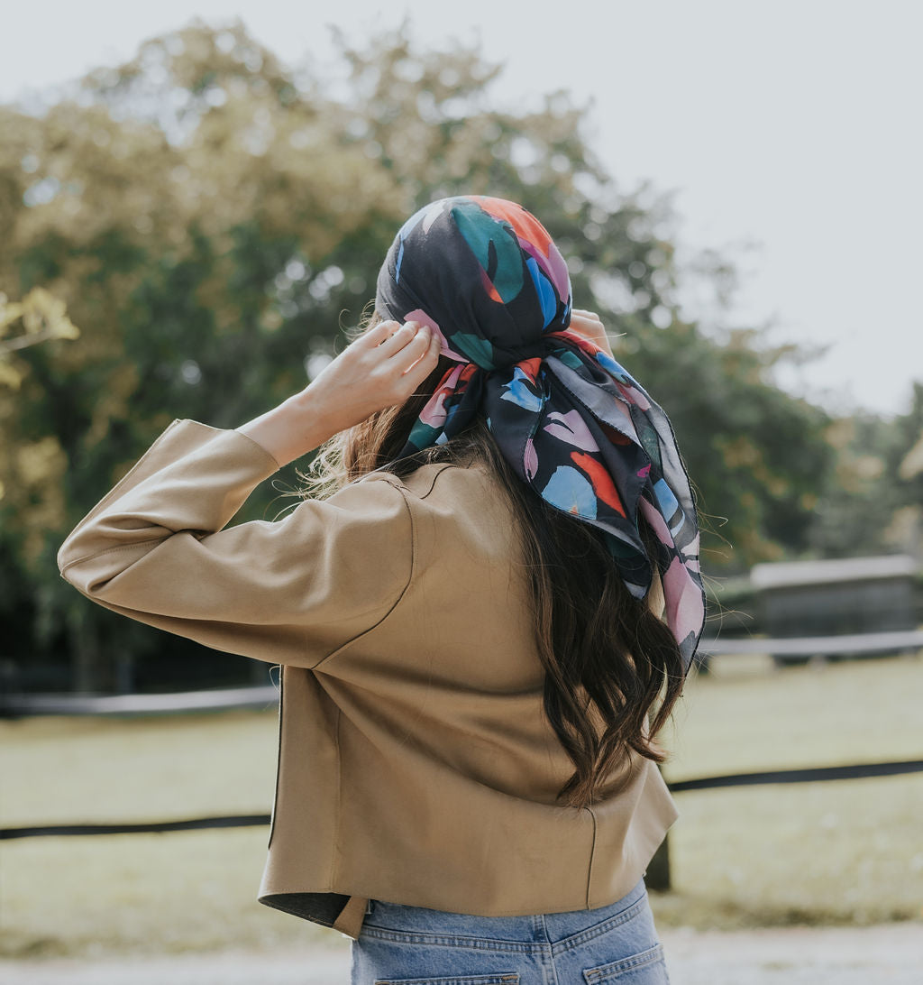 Floral Art Head Scarf