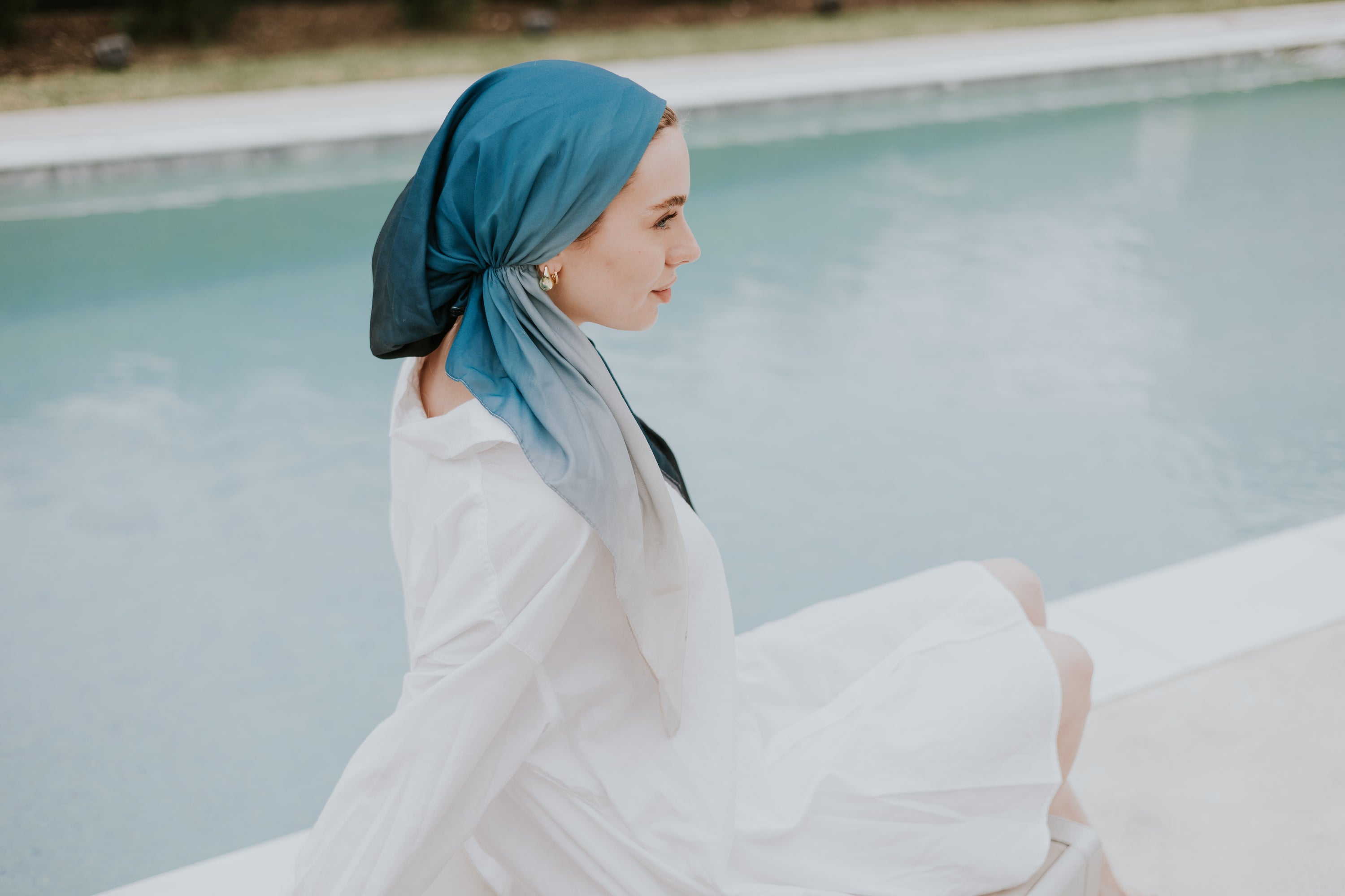 Ocean Ombre Head Scarf