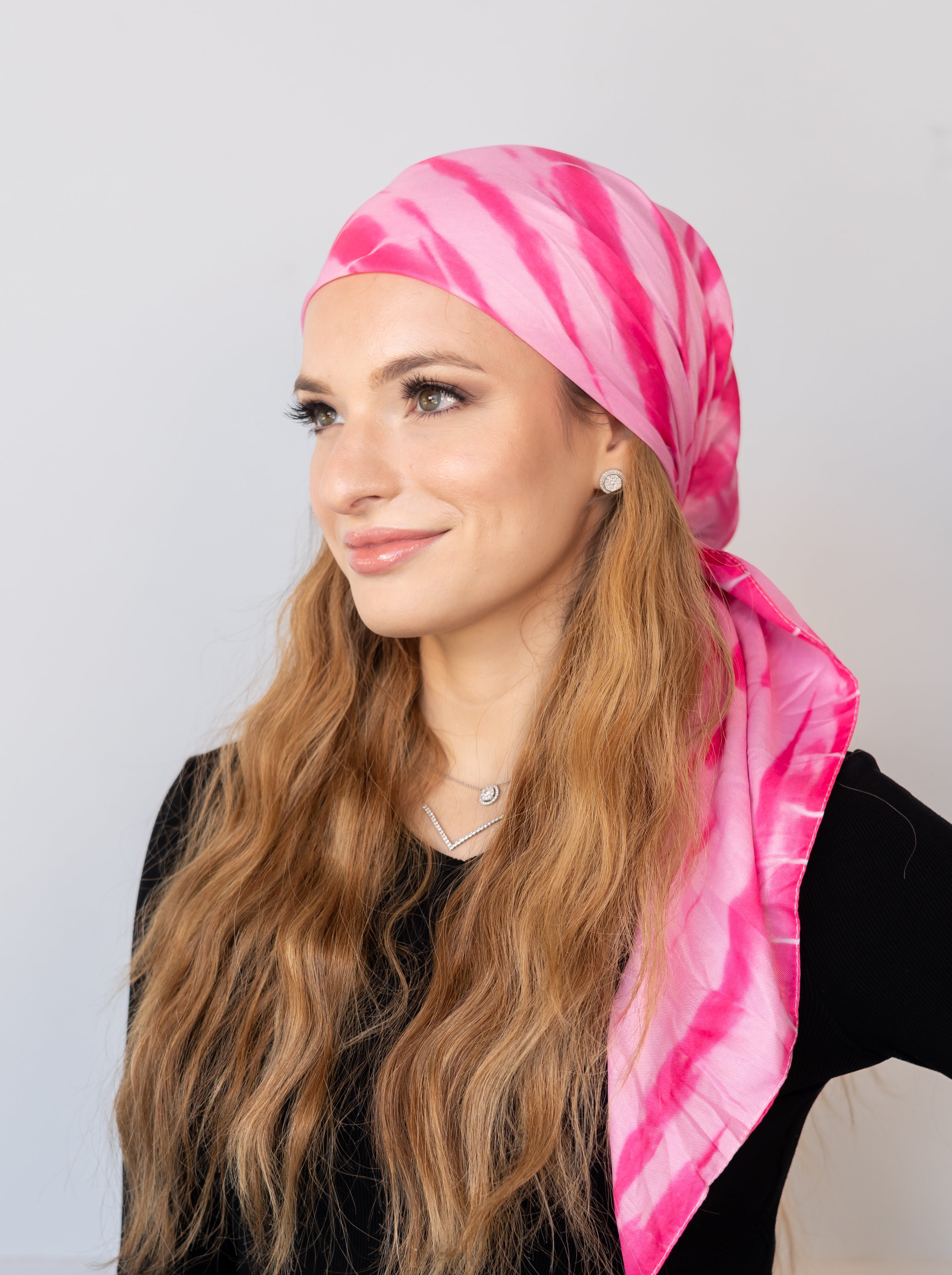 Pink Tie Dye Head Scarf