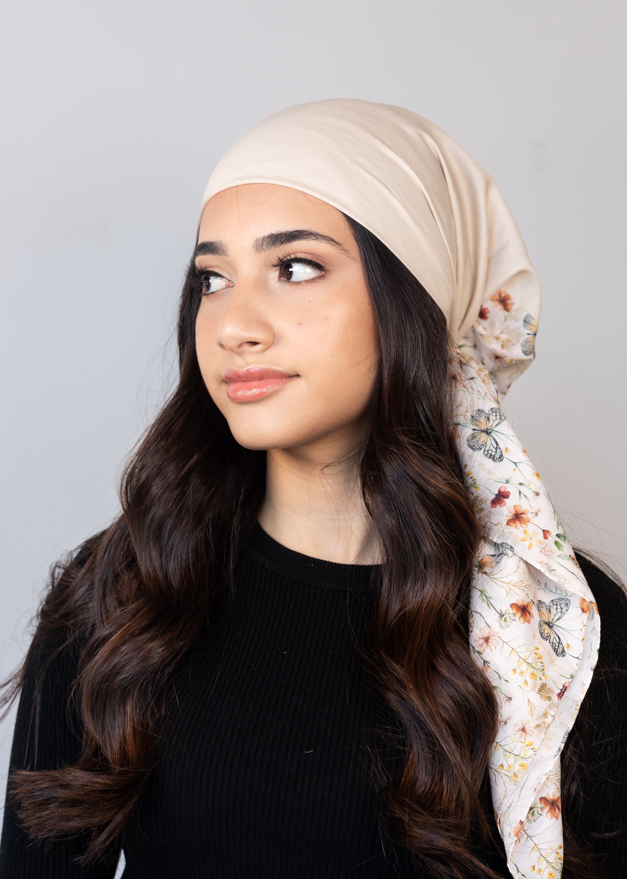 Butterfly Garden Border Head Scarf