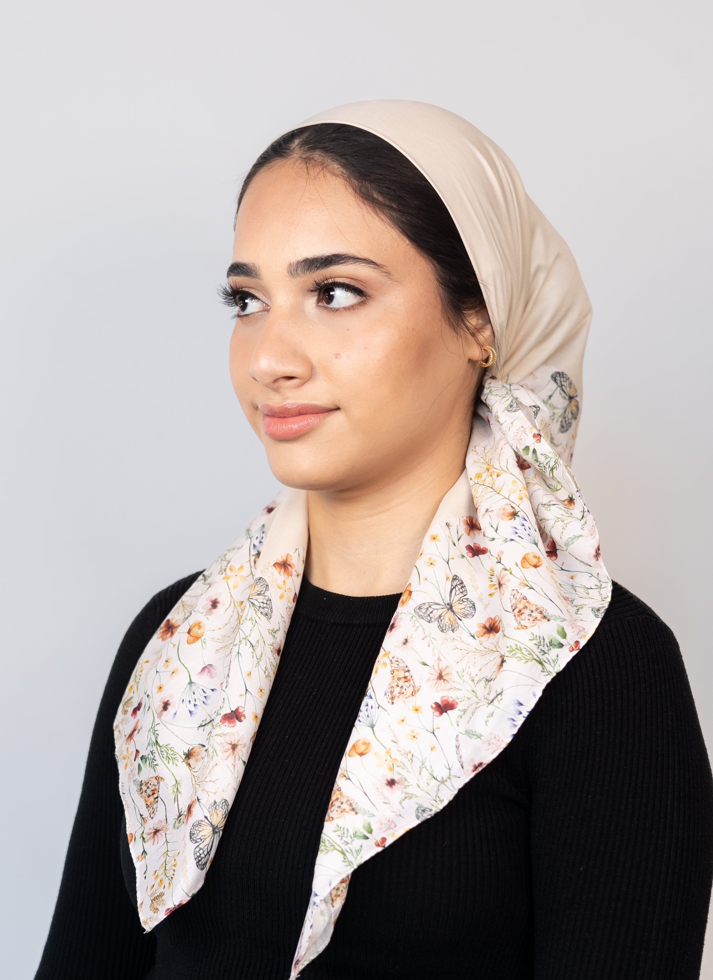 Butterfly Garden Border Head Scarf