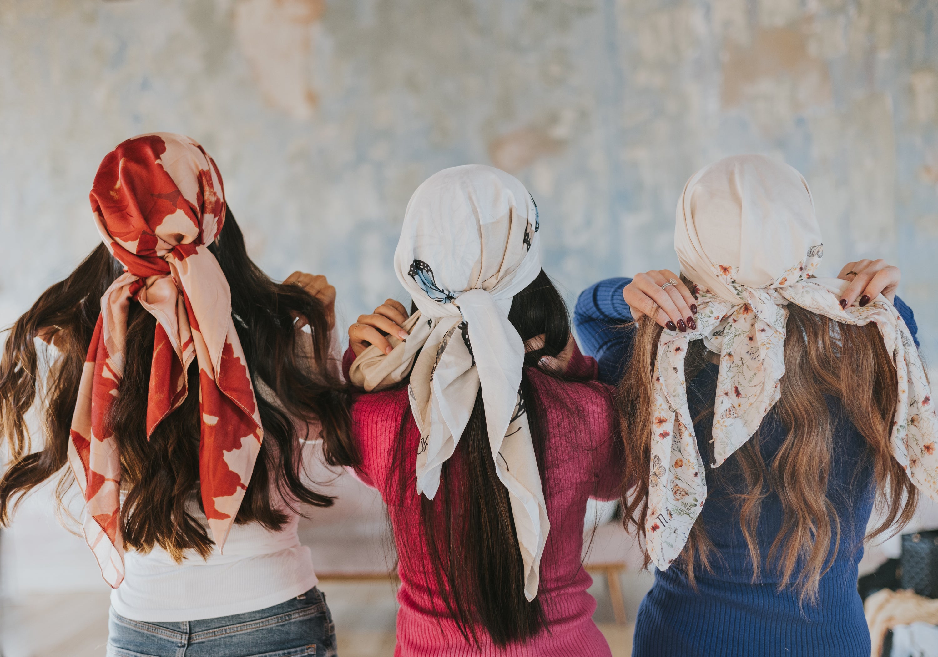 Butterfly Garden Border Head Scarf