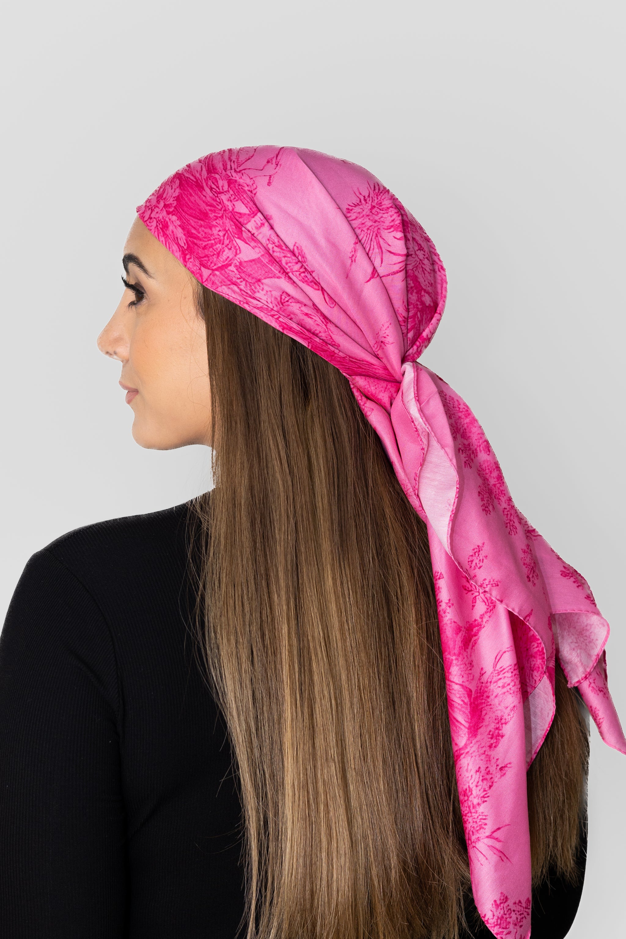 Pink best sale hair scarf