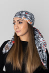 abstract floral head scarf