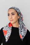 abstract floral head scarf
