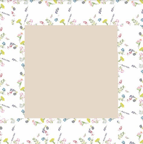 Framed in Florals Beige Head Scarf