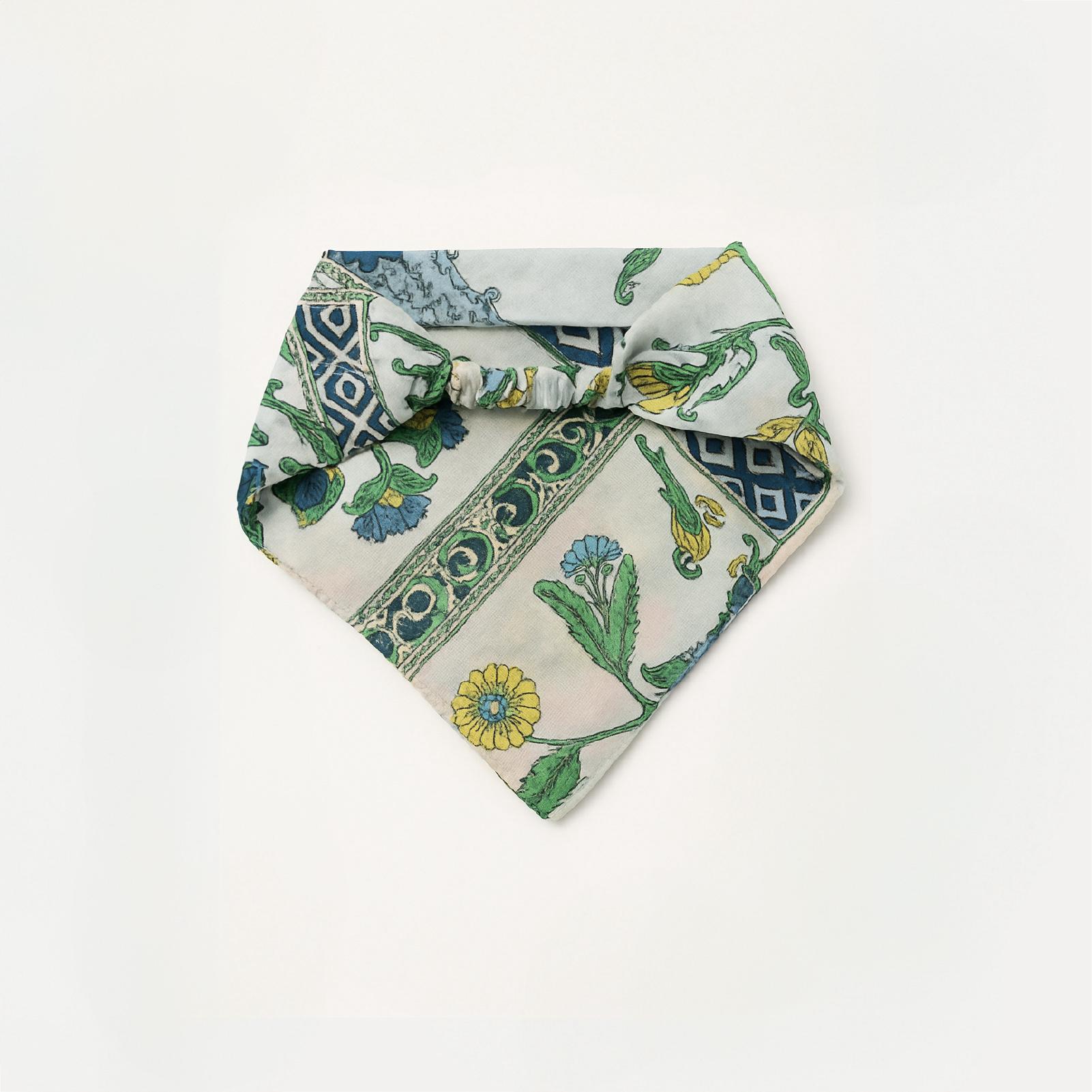 Italian-inspired headband bandana with floral and geometric prints