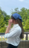 Embrace playful charm with the Heart Fade Denim Headband Bandana. 