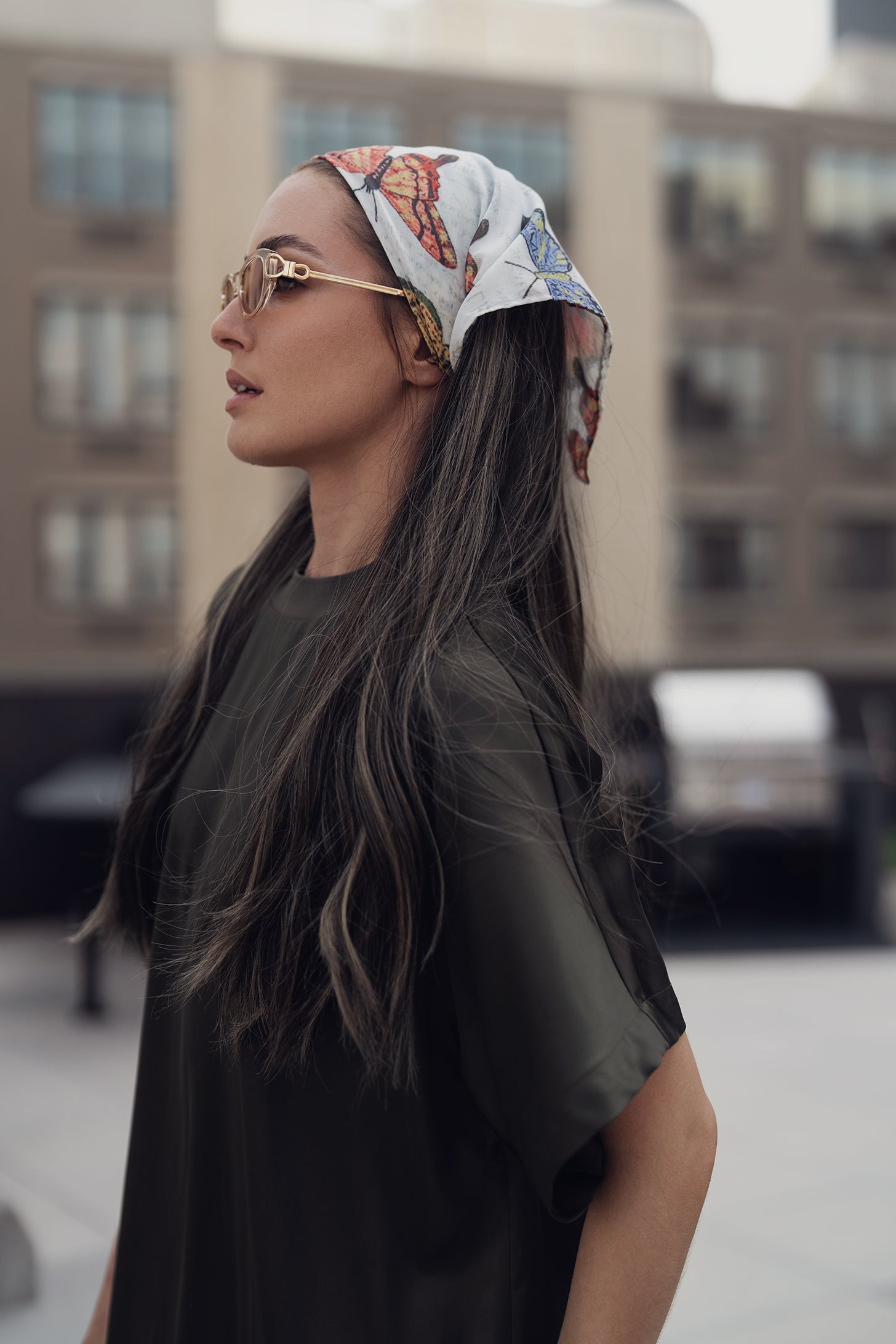 Papillon Script Headband Bandana