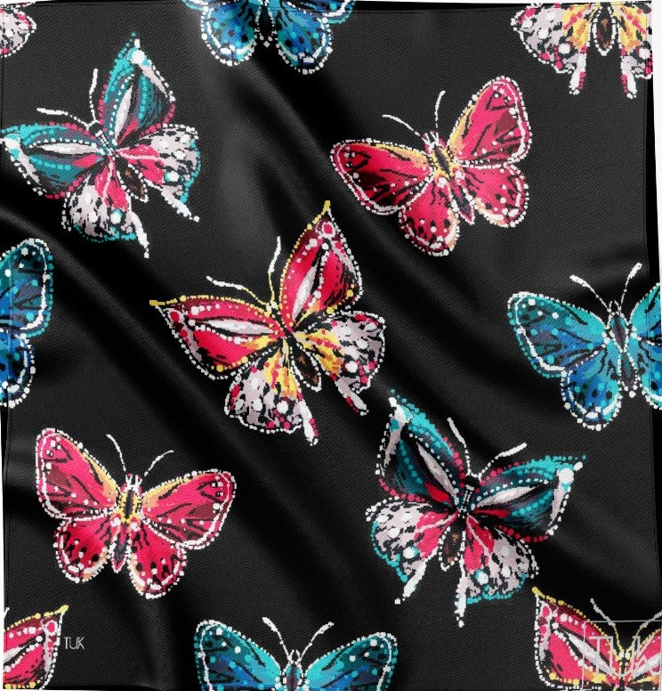 Pixel Butterfly Silk