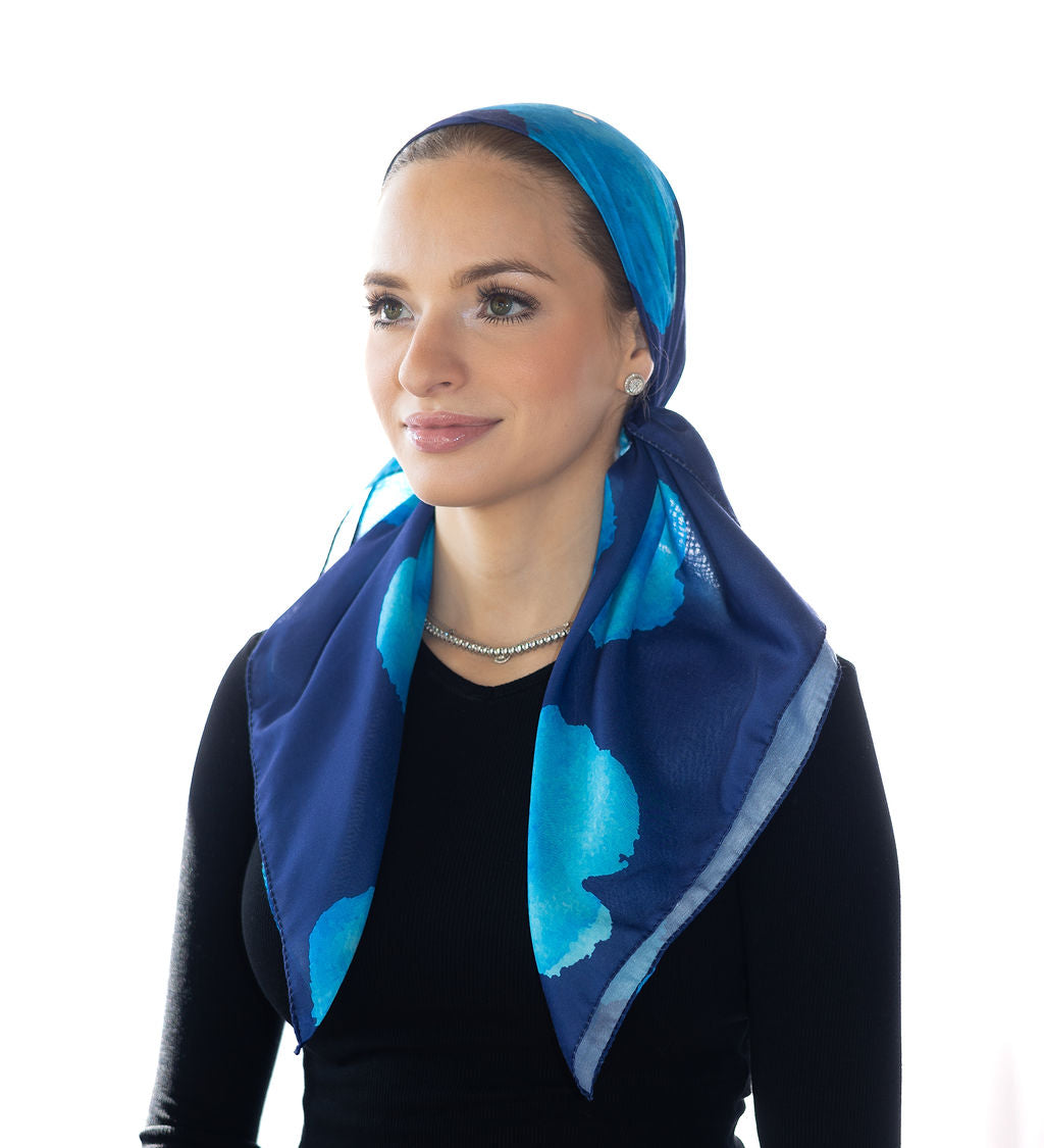 Ocean Blossom Head Scarf