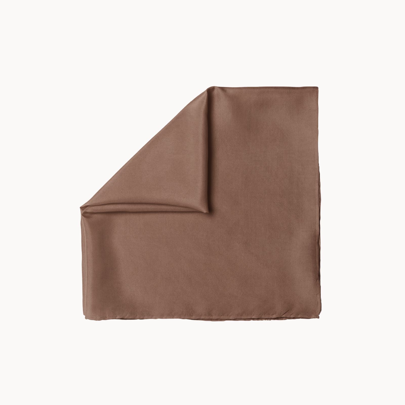 Toasted Almond solid brown headscarf in soft, lightweight fabric, earthy unisex accessory for modern minimalist fashion