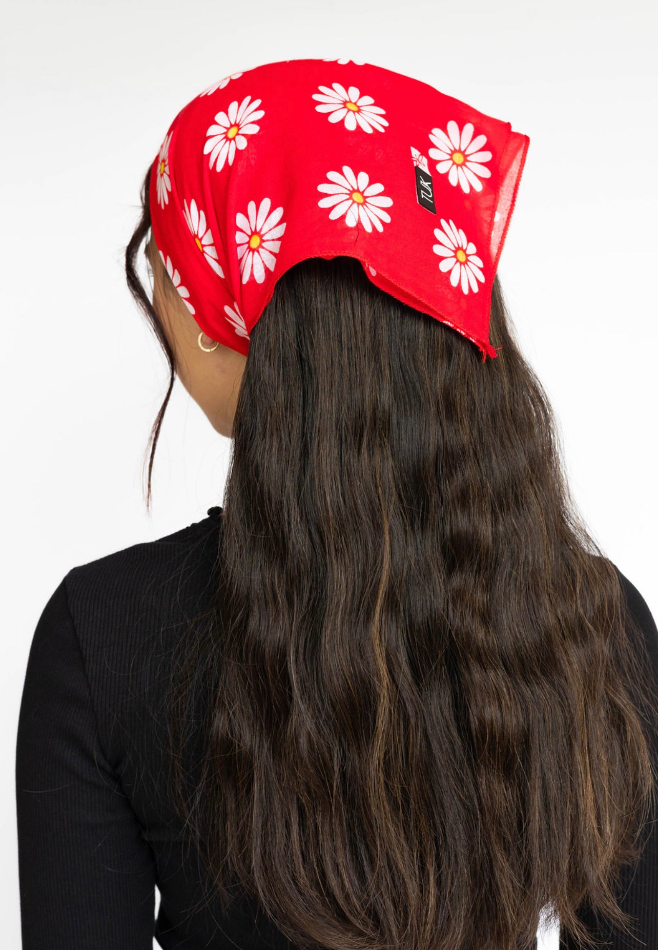 Red Floral Bandana (smaller scarf)