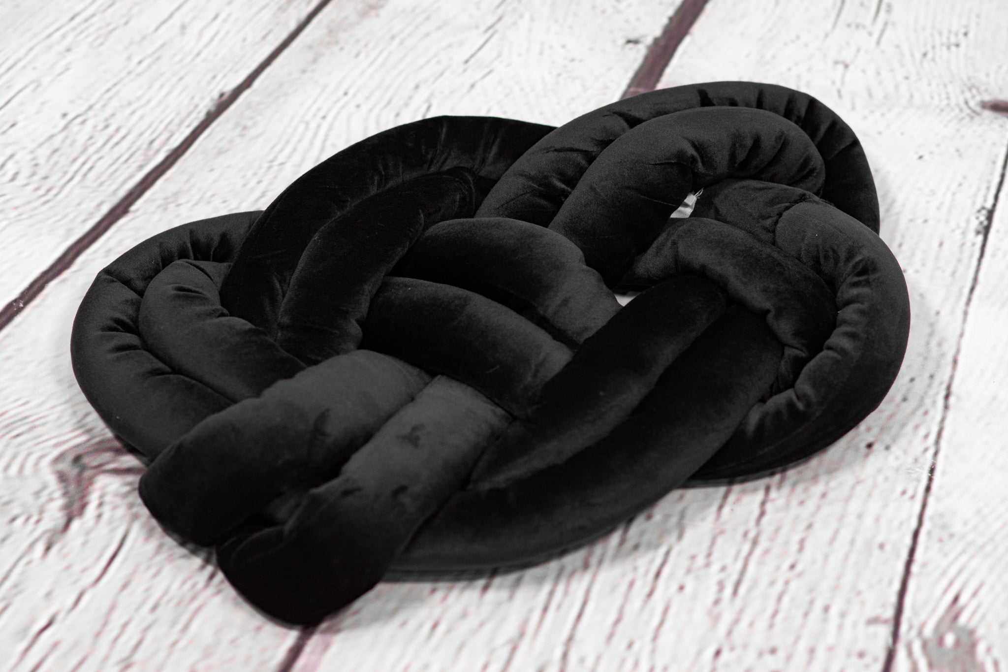 Black Braided Pillow