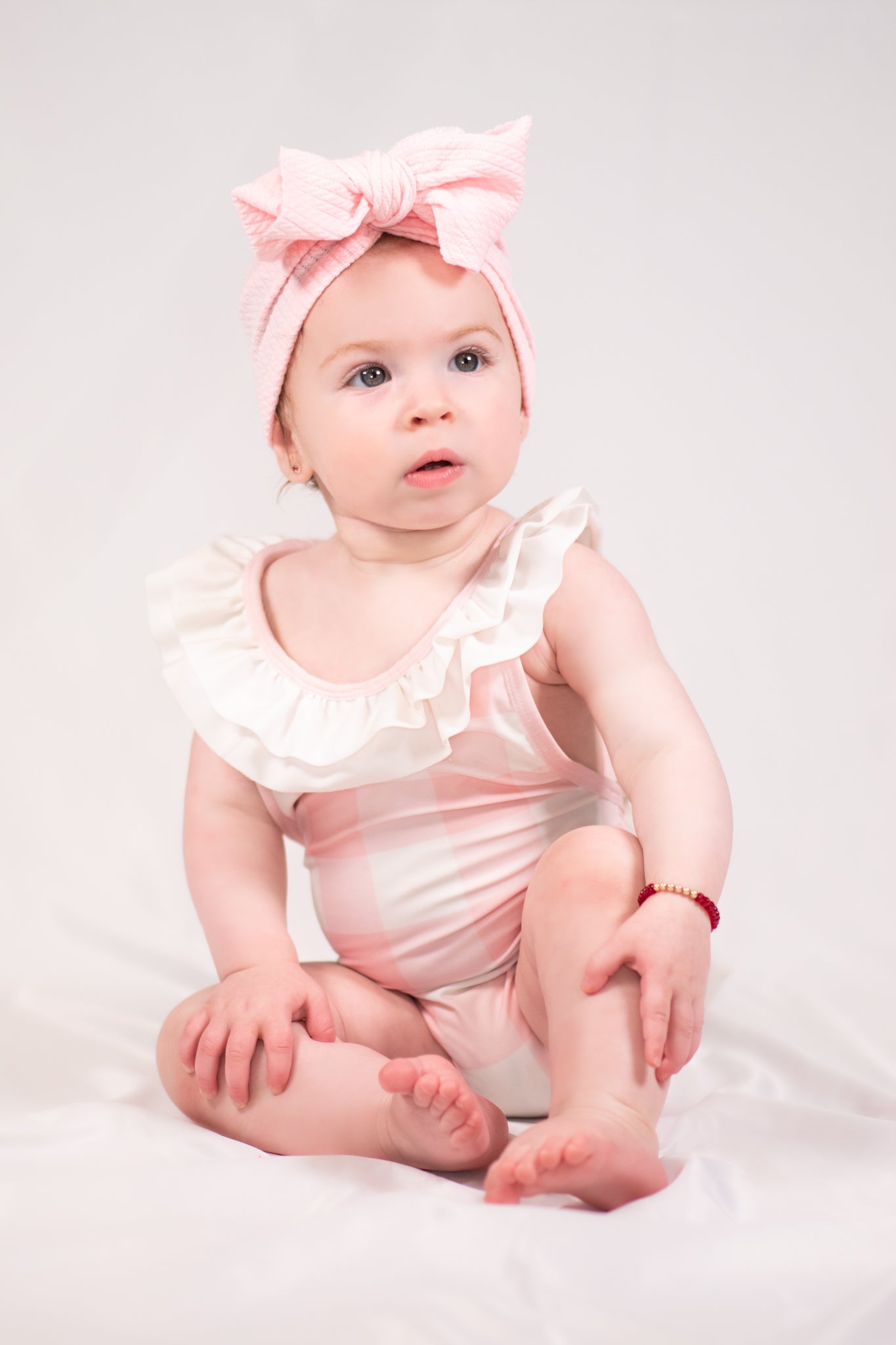 Pink Baby CableKnit Turban