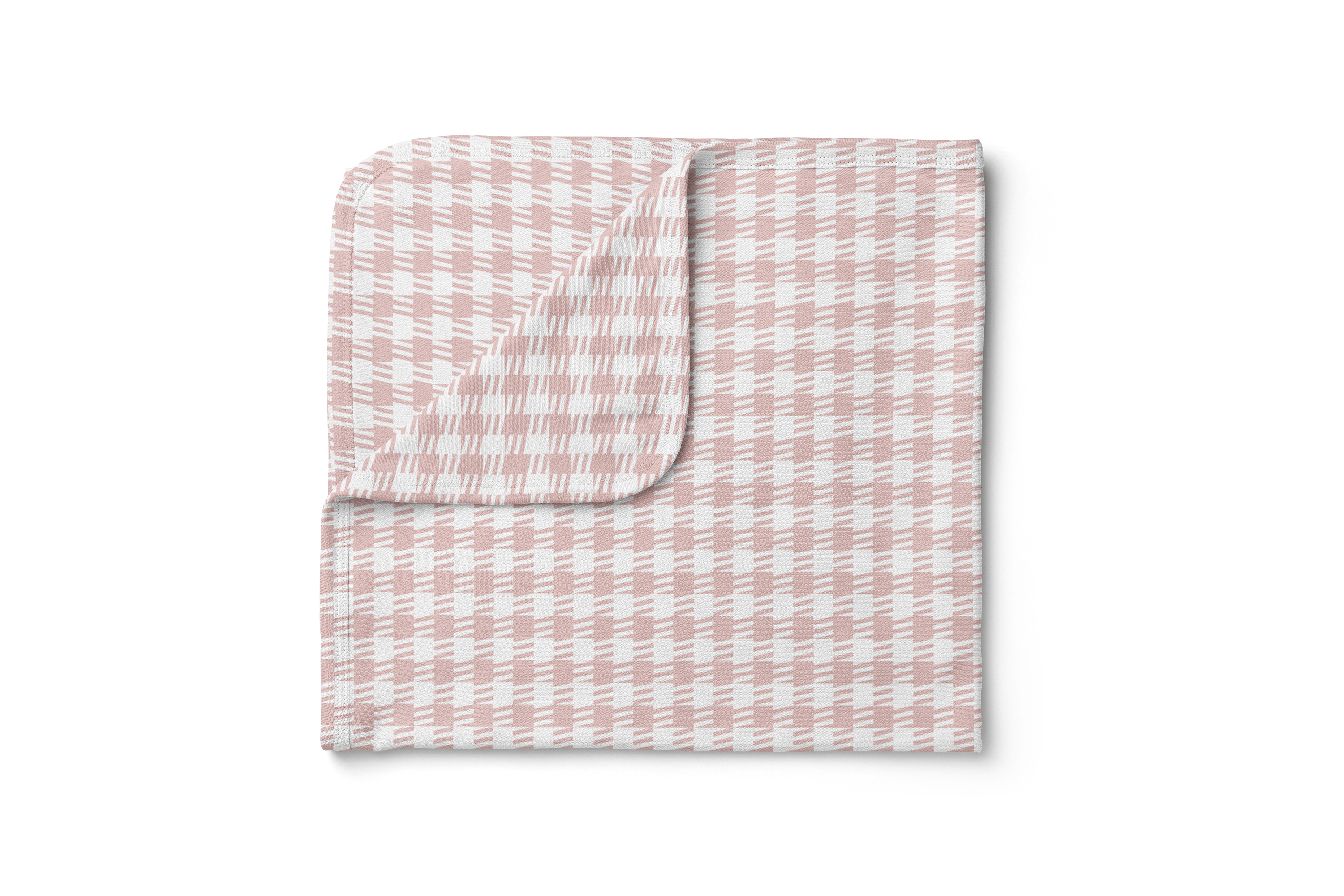 Pink Pattern Swaddle/Beanie Set