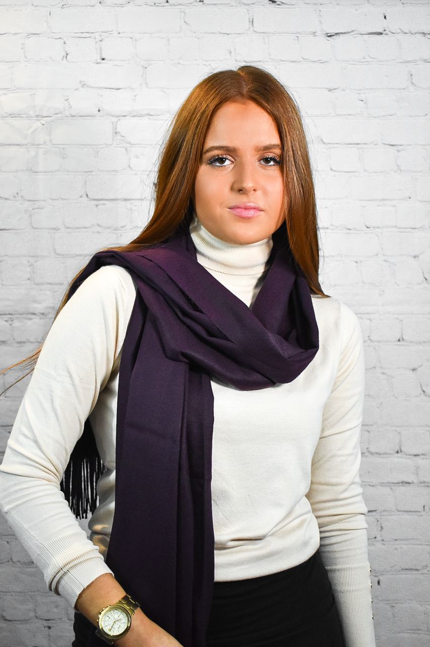 T.U.K. Plum Solid Winter Scarf