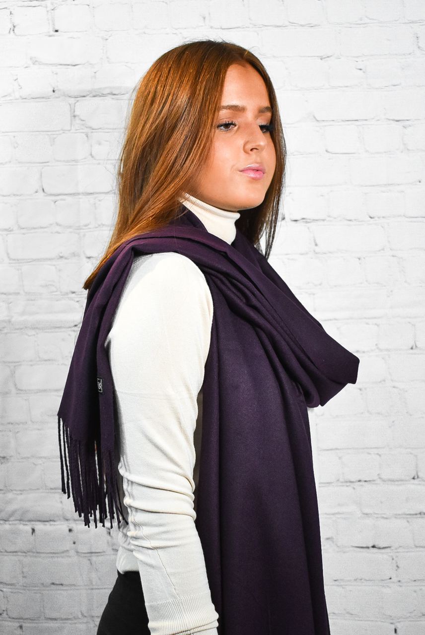 T.U.K. Plum Solid Winter Scarf